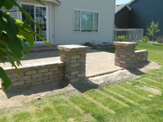 installed this patio without doing any major excavation. The client 