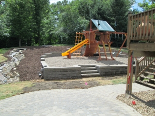 Retaining walls and water feature paver patio eagan, MN