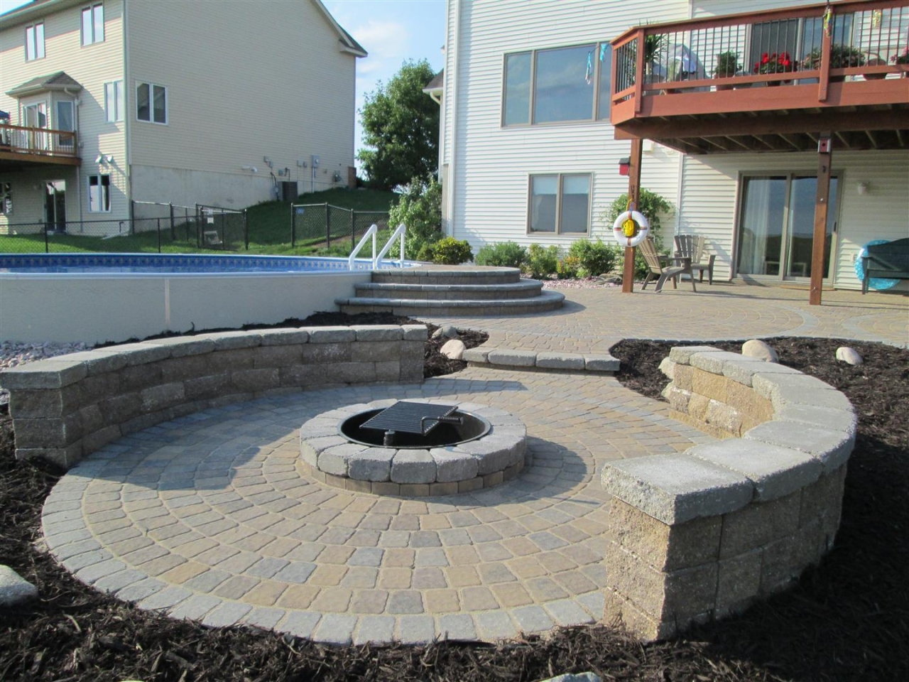 Paver Patio Before and After | Devine Design Hardscapes Paver Patio Before and After | Devine Design Hardscapes on Paver Patio With Fire Pit Ideas id=91401