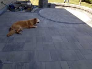 PAver patio during installation